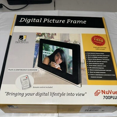 DIGITAL Spectrum Picture Frame NuVue 700 Plus Holds 1400 Pictures - Image 1 of 2