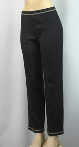 Quacker Factory Women's Elastic Waist Pants Stretch Black Size XS - Picture 1 of 6