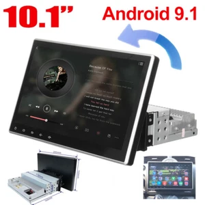1DIN Android 9.1 Car Stereo Radio GPS 10.1'' MP5 Multimedia Player Wifi Hotspot - Picture 1 of 11