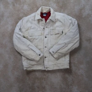 Chaqueta de pana Hollister para hombre pequeña forrada con edredón aislante botón delantero beige - Imagen 1 de 14