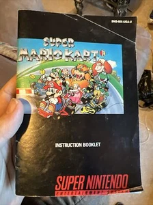 Super Mario Kart SNES Super Nintendo Manual Instruction Book ONLY - GOOD - Picture 1 of 3