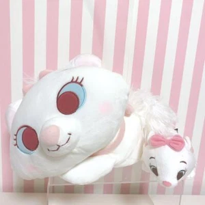Disney Aristocats Marie Plush Set 2 Soft Stuffed Toy Cat Ribbon White Fluffy - Picture 1 of 24