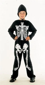 Boys Skeleton Halloween Fancy Dress Costume - Picture 1 of 6