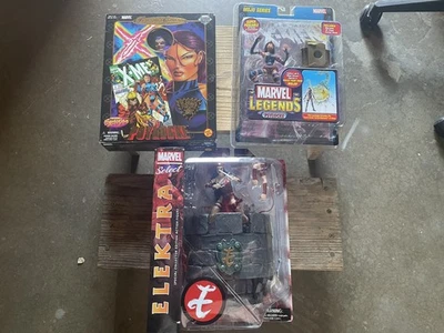 Marvel 3 Figure Lot Elektra Collector SE Psylocke Famous Cover Serie 14 MOJO BAF - Image 1 of 4