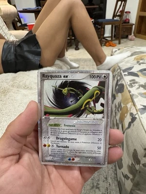 Pokémon Holo Rayquaza EX Promo 2006 #039 LP Italian  Card W/rare Center Swirl - Image 1 of 4