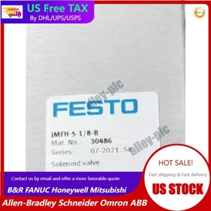 US FREE TAX New FESTO JMFH-5-1/8-B 30486 INDUSTRIAL SOLENOID VALVE - Picture 1 of 4