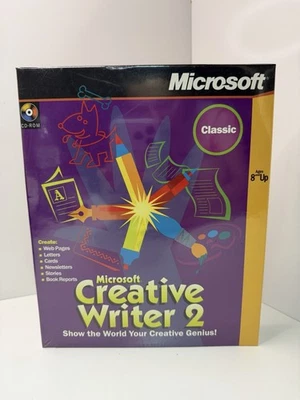 Microsoft Creative Writer 2 – Classic PC CD-ROM – NEW Sealed - Image 1 of 3