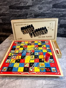 1950s De Luxe Snakes & Ladders Vintage Marchant Board Traditional Games - Picture 1 of 7