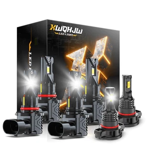 6Pcs 9005+9006+5202 Combo LED Headlight Kit Fog Bulbs White 6300K High Low Beam✨ - Picture 1 of 11