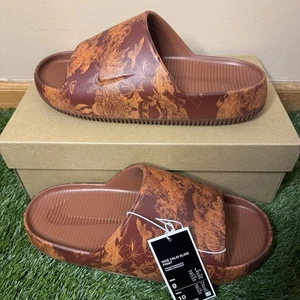 Nike Calm Slide Print 'Cinnamon/Monarch' Slides / HQ1125 200 / Herrengröße 9 - Bild 1 von 6