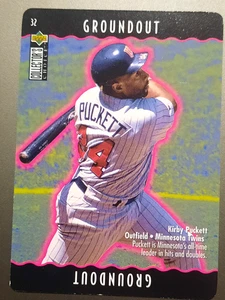 KIRBY PUCKETT-1995 CUBIERTA SUPERIOR-YOU MAKE THE PLAY #32 ⚾️ TARJETA DE BÉISBOL-GEMELOS - Imagen 1 de 1