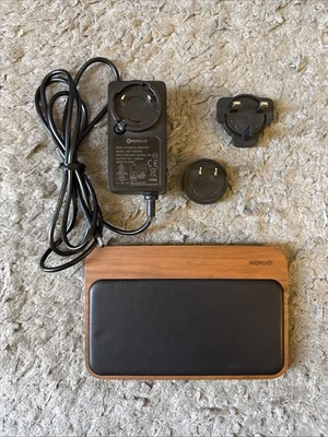 Nomad Base Station Hub Edition Qi Wireless Charging Station Leather - Walnut - Image 1 of 3