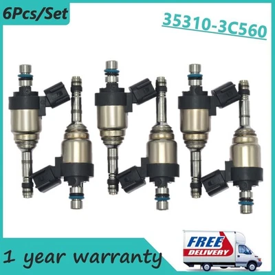 6 PIEZAS INYECTOR DE COMBUSTIBLE GDI FJ1143 35310-3C550 PARA HYUNDAI SANTA FE 2013-2015 3.3 V6 Foto 1 de 4