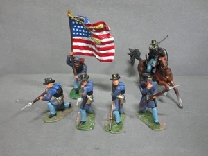 Lote de 6 soldados de juguete de unión de plástico pintado de la Guerra Civil 1:32 54 mm (10) - Imagen 1 de 1