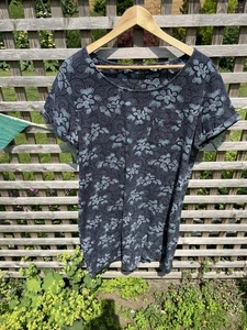 Fat Face Size 18 Blue Floral Short Sleeved Tunic - Picture 1 of 6