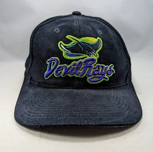 Vintage Tampa Bay Devil Rays 90s Drew Pearson Snapback Hat Cap Spell out Logo - Picture 1 of 8