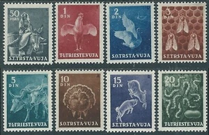 1950 TRIESTE B ANIMALI DOMESTICI 8 VALORI MH * - RB16-9 - Imagen 1 de 1