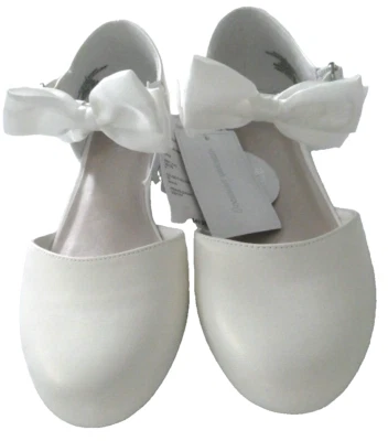 Zapatos Gymboree Niñas Talla 3 Blanco OCASIÓN ESPECIAL NUEVO Arco Extraíble Nuevos con Etiquetas Foto 1 de 4