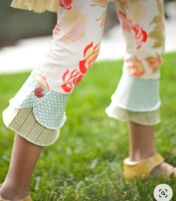 Matilda Jane Girls size 8 Serendipity Scrappys Floral Leggings New - Image 1 of 3