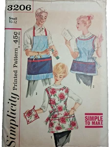 Simplicity 3206 Unisex Schürze Muster Schnitt & kompletter Umschlag Schaden Größe Small - Bild 1 von 5
