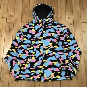 Reversible BAPE cotton candy camo hoodie jacket multi camo A Bathing Ape Size M - Picture 1 of 9