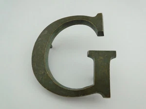 Vintage Messing Buchstabe G Werbebuchstabe G Metall  aus Dänemark Danmark - Picture 1 of 6