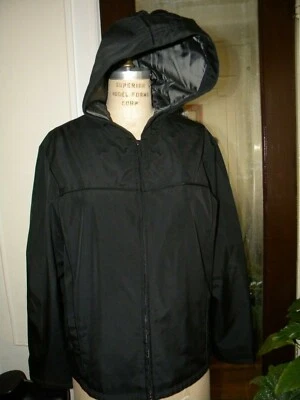 Kenneth Cole New York Mens  Black Hooded Zip Front Lined Rained Jacket - Medium  - Image 1 of 4