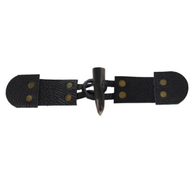 Prendedor de alavanca medieval Viking Apparel - Roupas de couro genuíno seixo 8" - Imagem 1 de 4