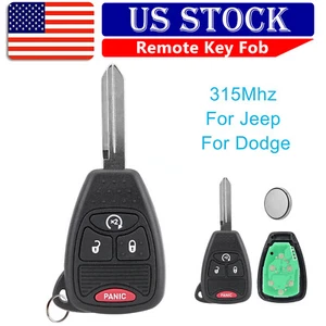 For 2007-2018 Jeep Wrangler Compass Patriot Keyless Entry Remote Car Key Fob - Picture 1 of 7
