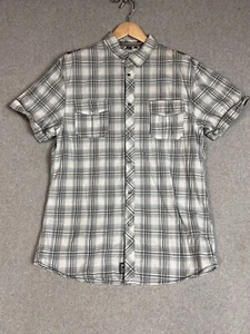 Buffalo David Bitton Herren XXL Kurzarm Button Down Karo Baumwolle Hemd Logo - Bild 1 von 11
