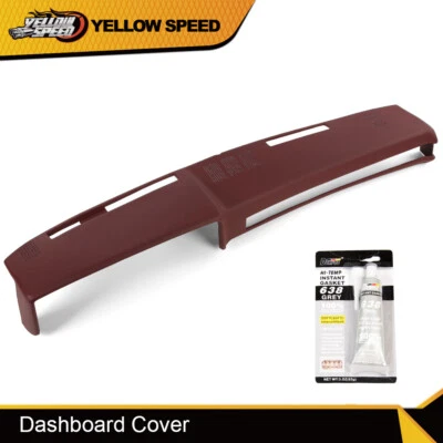Fit For 1981-1987 GMC Pickup Full Size 1981-91 Chevy GMC SUV Dash Cover Cap Red - Image 1 of 4