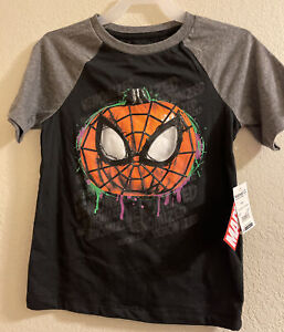 Marvel Spider-Man Halloween Pumpkin Boys T-shirt size Small (6-7) New