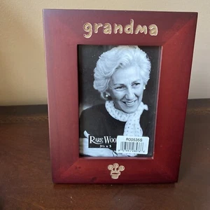 Picture Frame Wood 3.5 X 5” Rare Woods GRANDMA Vintage Thailand - Picture 1 of 4