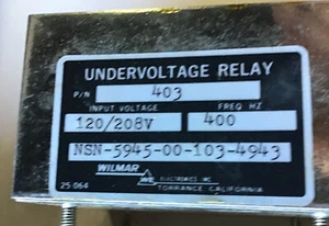 Wilmar Electronics  Undervoltage Relay 403 - Picture 1 of 5