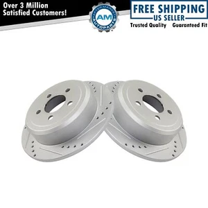 Rear Brake Rotors Set Solid For 2007-2011 Dodge Nitro 2008-2012 Jeep Liberty - Picture 1 of 5