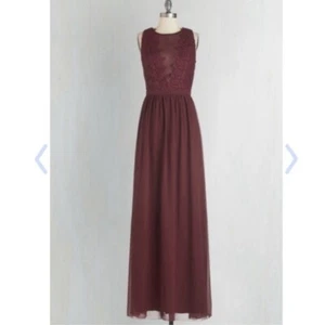 Chi Chi London • Burgundy Red Lace Gown Dress Size 16 - Picture 1 of 9