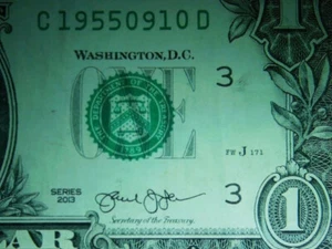 2013 Series $1 Dollar Birthday Note Sept. 10, 1955 C19550910D - Picture 1 of 3