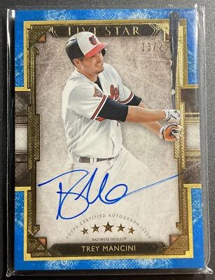 2018 Topps Five Star Auto - Blue #FSA-TM Trey Mancini 13/25 - O’s, Astros, Cubs - Image 1 of 4