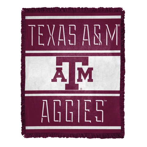 Northwest NCAA Texas A&M Aggies Nose Tackle Woven Jacquard Throw Blanket Cover