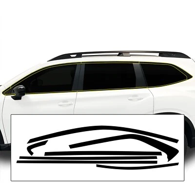 Fits Subaru Ascent 2019-2025 Side Window Chrome Delete Decal Blackout Vinyl Trim - Image 1 of 4