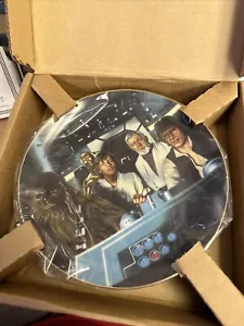 Star Wars Hamilton Plate Collection 1987 Crew In Cockpit Han Solo C-3PO New - Picture 1 of 3