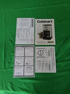 Cuisinart DCC-1200 Series Stainless Steel Brew Central Coffeemaker Manuel - Image 1 of 2