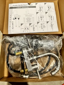 Ifaucet for lavatory Faucets, Bathroom Faucet 3 Hole, Sink Faucet - Lead Free - Picture 1 of 3