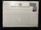 Vintage cotton sateen King flat sheet beige Marquis Collection New