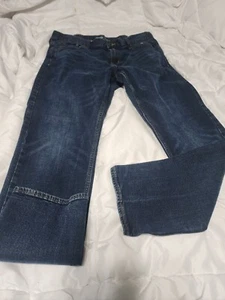 Old Navy Blau Schwarz Relaxed Slim Integriert Tough Flex Herren 36x32 - Bild 1 von 9