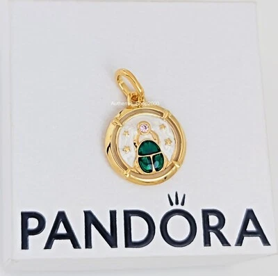 NUEVO 100% Auténtico Dije Medallón Escarabajo Escarabajo Oro 14k PANDORA 763413C01 Foto 1 de 4