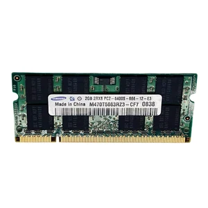 Samsung 2GB 2Rx8 PC2-6400S-666-12-E3 DDR2 SDRAM Laptop Ram 0838 M470T5663QZ3-CF7 - Afbeelding 1 van 1
