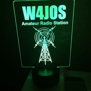LED Desk Sign Ham Radio TOWER Call Sign - Zdjęcie 1 z 1