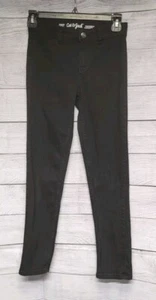 GIRLS 12 CAT & JACK BLACK STRAIGHT SUPER STRETCH ADJUSTABLE WAIST DENIM JEANS - Picture 1 of 19