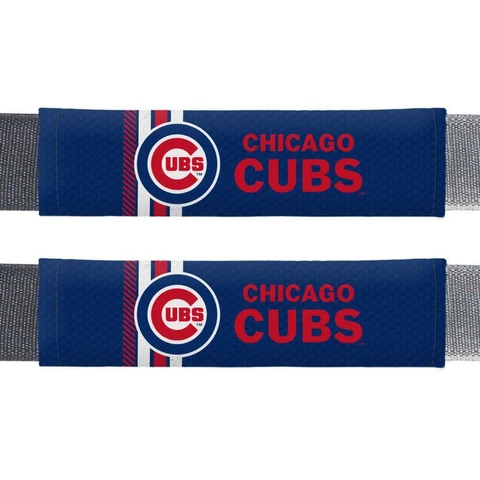 Chicago Cubs Rally Design Seat Belt Pads 2 Pack [NEW] Car Seatbelt Shoulder Cover